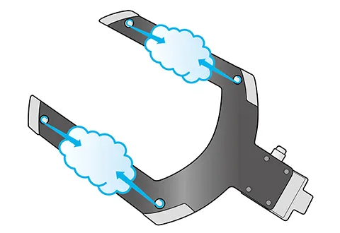 吐出エアーの2次利用概略図
